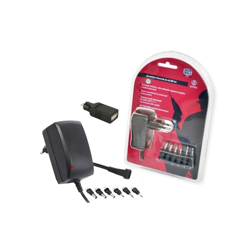 Alimentatore universale compatto da 1500 mA con tecnologia Switching