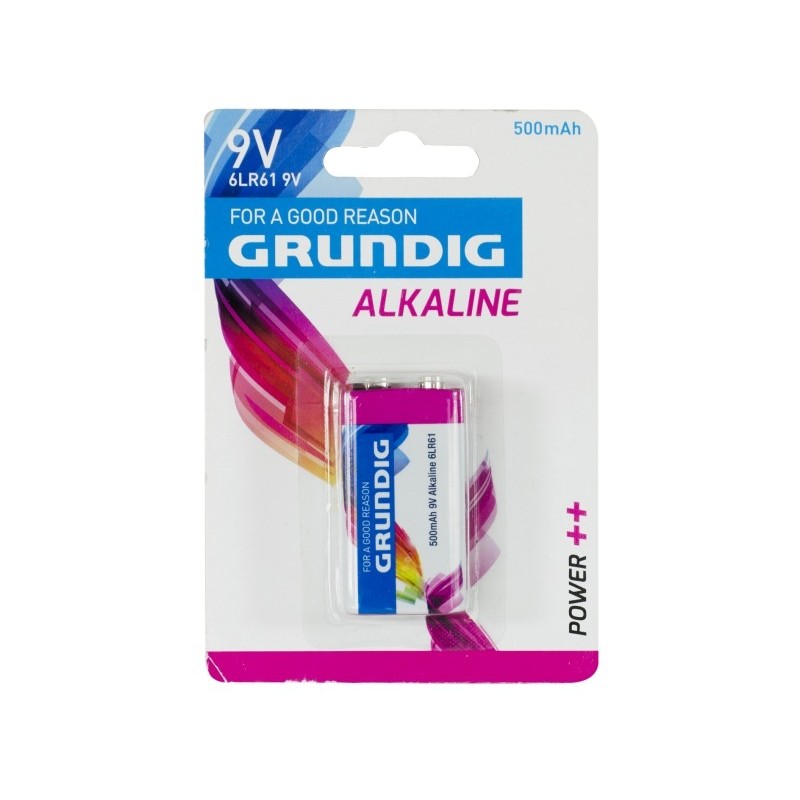 Pila Batteria alcalina 6LR61 9V 500 mAh Grundig