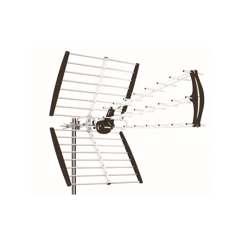 Antenna esterna da tetto UHF a larga banda per segnali DVB 42 elementi