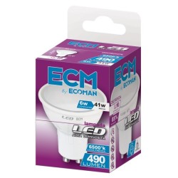 Faretto Led Gu10 6 W Luce Fredda 6500 K