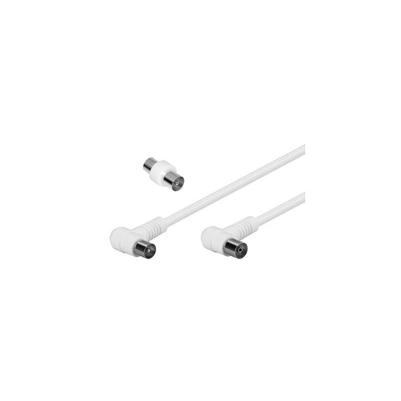 Cavo di antenna 1 spina + 1 presa a 90 gradi iec 9,5 mm -  2mt