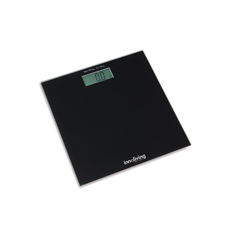 Bilancia pesapersone digitale ultraslim pedana in vetro temperato NERA