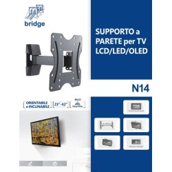 Supporto staffa braccio per TV LCD LED 24 26 28 32 40 42 pollici