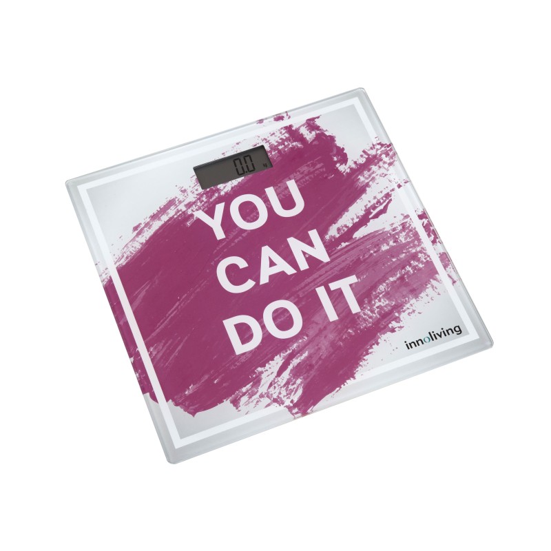 BILANCIA PESAPERSONE ULTRASLIM "YOU CAN DO IT"_ROSA
