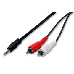 Cavo audio spina jack 3,5 mm stereo 2 spine rca 1,5 mt