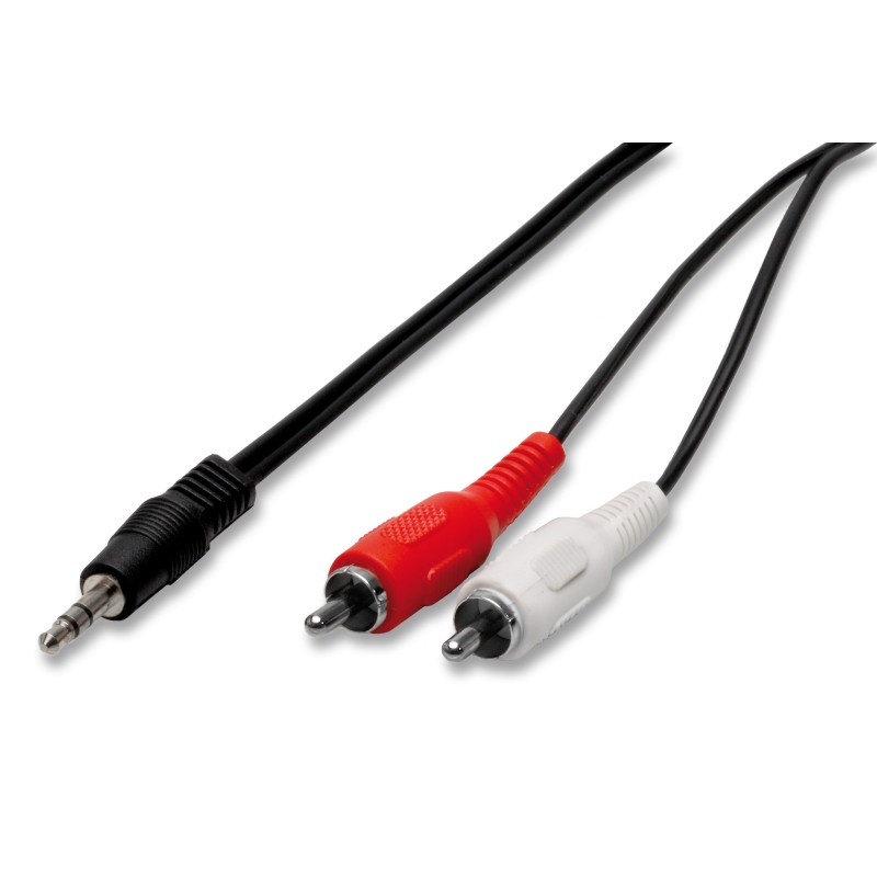 Cavo audio spina jack 3,5 mm stereo 2 spine rca 1,5 mt