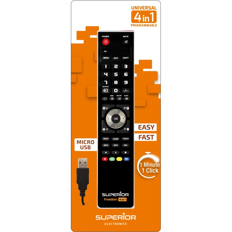 Telecomando universale per TV 4 in 1 SAT DTT DVD BLURAY HDD HI-FI