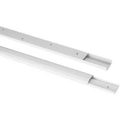 Canalina per cavi in plastica colore bianco 75 cm