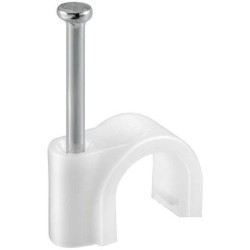 Graffette con chiodini ferma cavo antenna coassiale 5 mm 50PZ