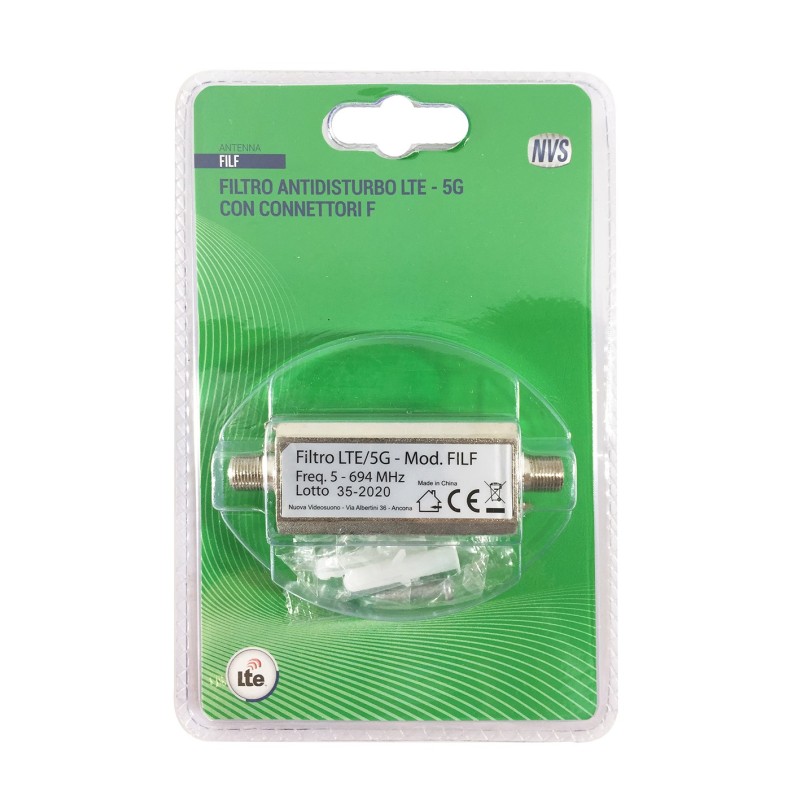 Filtro antenna antidisturbo LTE 5G con connettori F