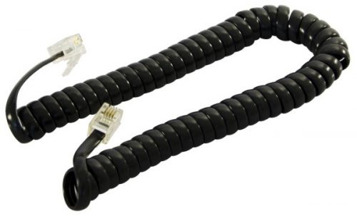 20/06 Cavo telefonico spiralato con 2 spine modulari 4p4c - 1,0 mt