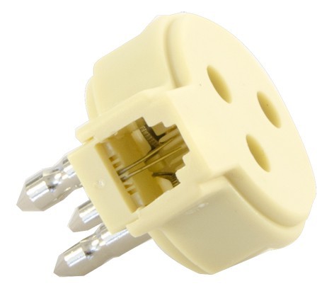 20/05 Spina presa per telefono passante mini a 3 poli tipo SIP + uscita modulare 6p4c