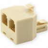 20/04 Sdoppiatore telefonico 1 spina 2 prese modulari 6p4c