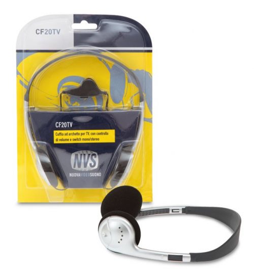 CF20TV Cuffia ad archetto stereo per tv controllo di volume cavo 5 mt
