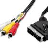 11/03 Cavo scart 3 rca audio e video con commutatore in out ingresso uscita 1,5 mt