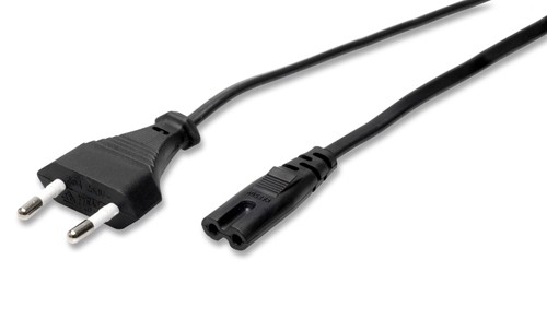 7/05 Cavo di alimentazione spina 10 a 2p - presa a 8 - 1,5 mt