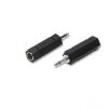 5/08 Adattatore audio spina jack 3,5 mono + presa jack 6,35 stereo