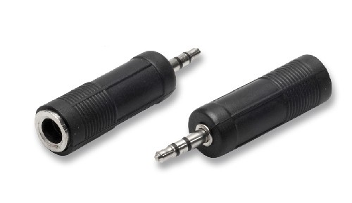 5/02 Adattatore audio spina jack maschio 3,5 m + presa jack femmina 6,35