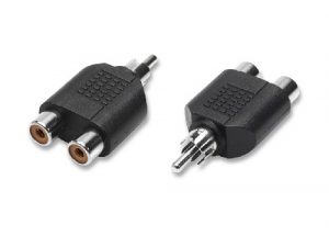 3/11 Sdoppiatore 1 spina rca maschio + 2 prese rca femmina