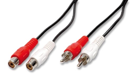 3/03 Cavo 2 spine rca maschio + 2 prese rca femmina - 1,5 mt