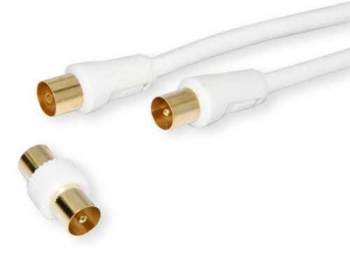 9/55W Cavo alta qualità  - spina maschio presa femmina + 1 adattatore antenna - 5 mt