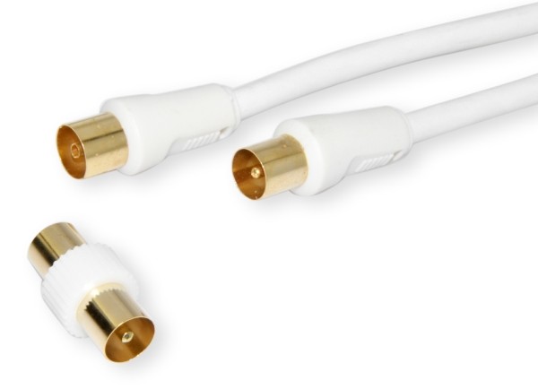 9/55W Cavo alta qualità  - spina maschio presa femmina + 1 adattatore antenna - 5 mt