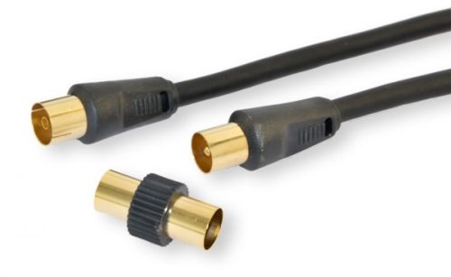 9/52BK Cavo antenna alta qualità spina presa IEC adattatore 2 mt