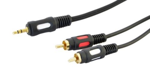 2/54 Cavo audio alta qualit? 1 jack 3,5 mm stereo e 2 rca 1,5 mt