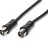 9/18BK Cavo antenna tv maschio femmina spina presa IEC 75 OHM 2 mt