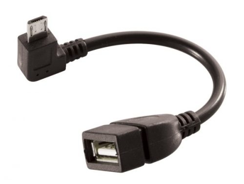 OTG/01 Cavetto OTG Spina micro USB a 90° Presa USB STD