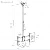 LCD50_mis LCD50 Supporto staffa da soffitto per tv lcd led fino a 86" pollici