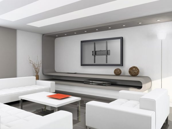 Supporto staffa universale fisso a parete per tv LCD LED fino a 47" e 40 kg.