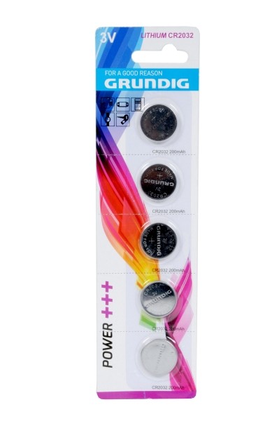 5 Pile Batterie a bottone 3V al litio CR2032 n.5 pila batteria Grundig