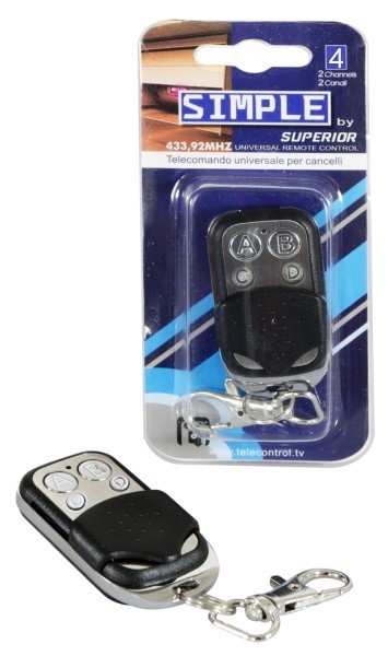 Radiocomando per porte cancelli Superior frequenza 433,92 mhz