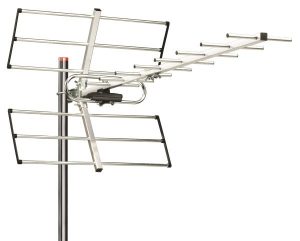 Antenna esterna da tetto UHF a larga banda per segnali DVB 15 elementi
