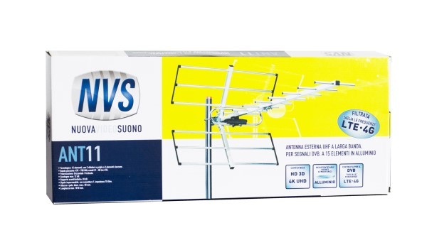 Antenna esterna da tetto UHF a larga banda per segnali DVB 15 elementi