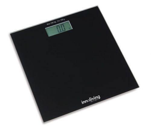 Bilancia pesapersone digitale ultraslim pedana in vetro temperato NERA