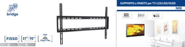 Supporto staffa fisso per TV LCD LED 42 50 55 60 65 70 pollici