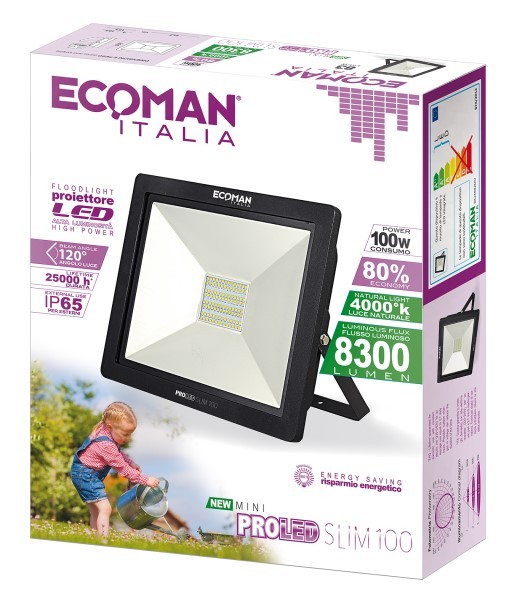 Faretto a led da esterno 100W 4000k