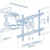 Supporto a parete a pantografo per TV 42 47 50 55 60 65 70 pollici