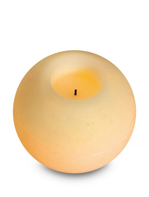 CANDELA IN CERA A LED SFERA MEDIA