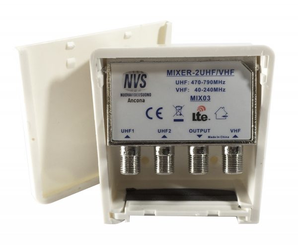 Miscelatore da palo a 2 ingressi UHF VHF