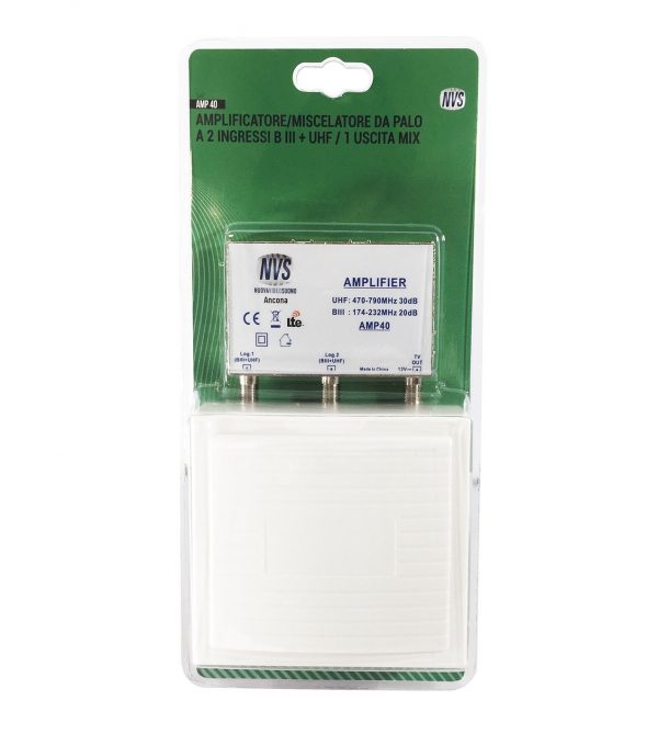 Amplificatore miscelatore da palo 2 ingressi B III UHF