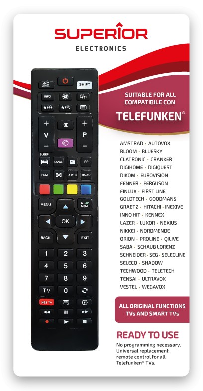 Telecomando universale per tutti i TV Telefunken Superior