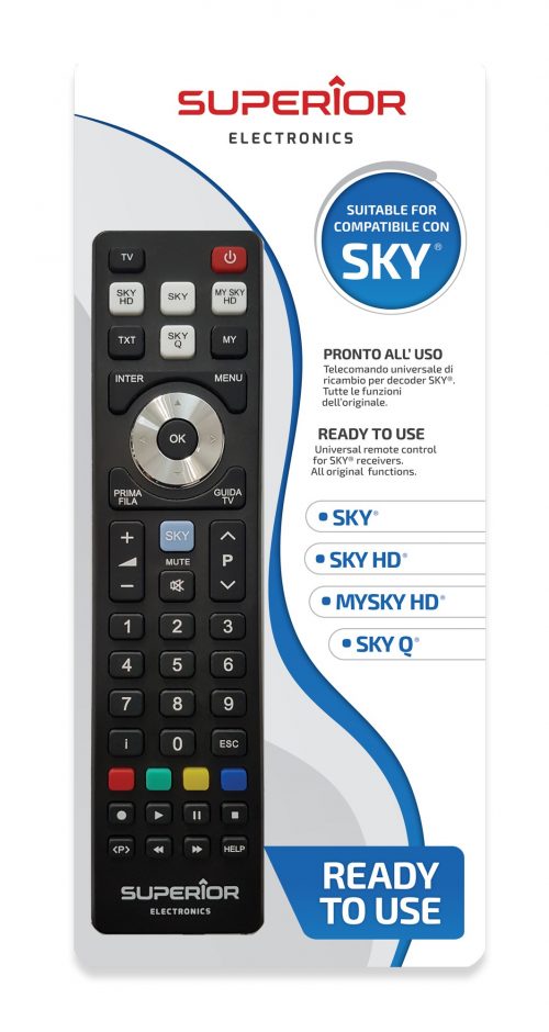 Telecomando universale pronto uso per decoder SKY Superior