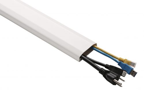 Canalina per cavi in plastica colore bianco 75 cm