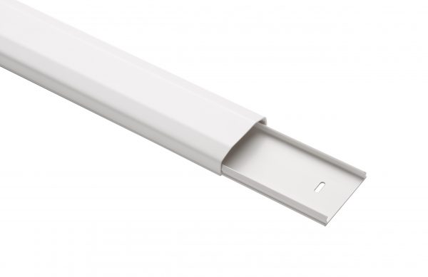Canalina per cavi in plastica colore bianco 75 cm