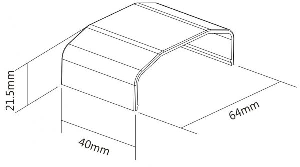 Canalina per cavi in plastica colore bianco 75 cm