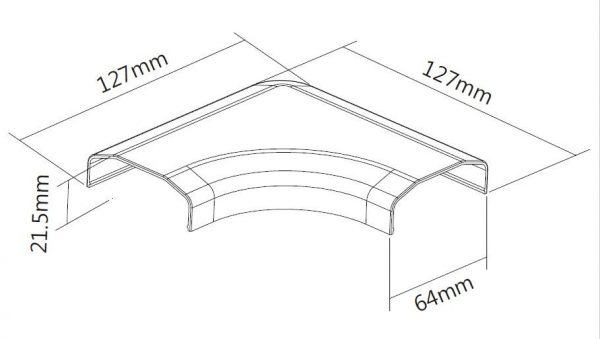 Giunto di copertura per unire 2 canaline CC07-75W