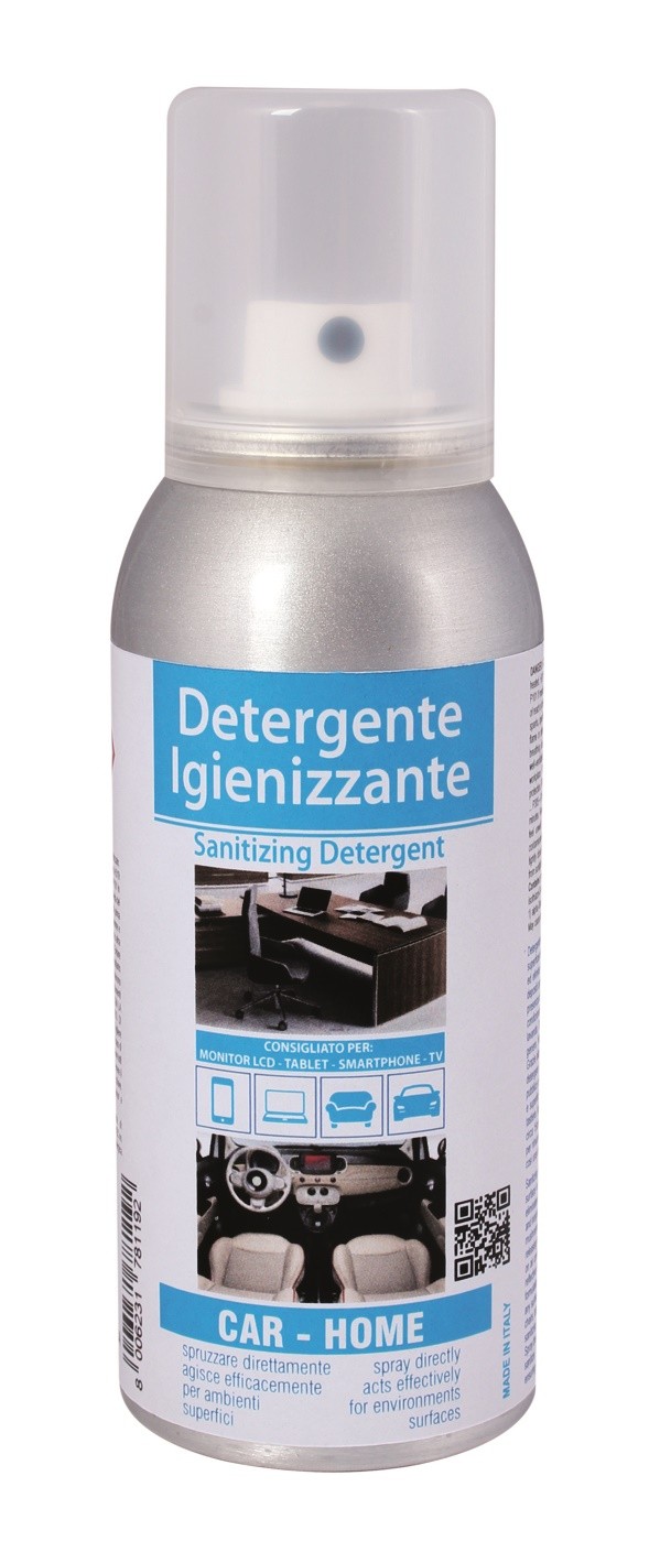 Spray igienizzante per tessuti superfici auto aria condizionata smartphone